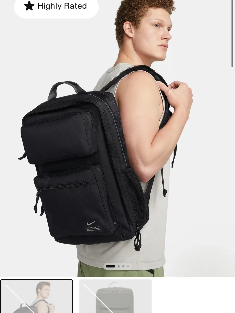 Black utility speed Nike backpack